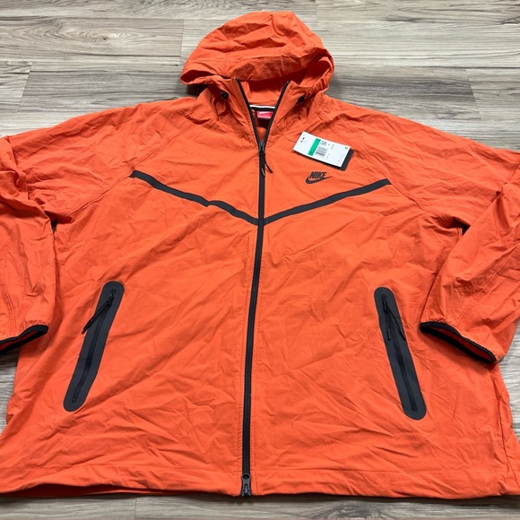 Nike Tech Woven Full Zip Windbreaker Vintage Coral Orange Men XL HM7151-846 $145